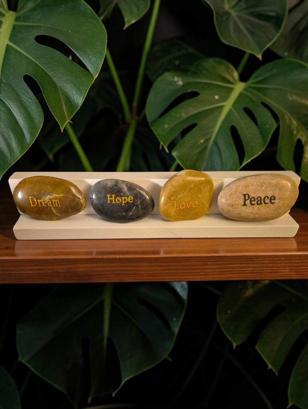 HANDCRAFTED (BY DAD❣️) DREAM HOPE LOVE PEACE STONE ZEN HOME DECOR